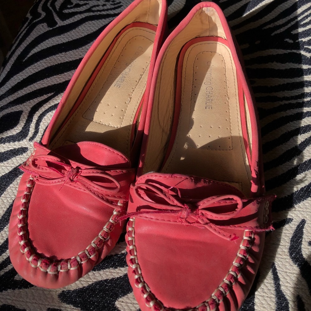 Red loafers